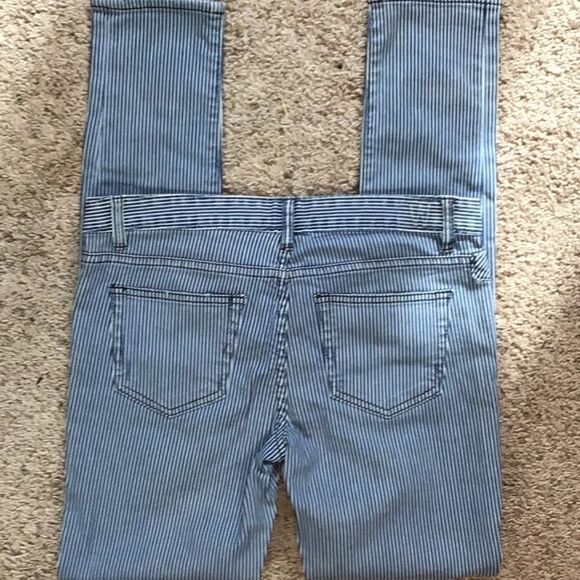 Williamsburg Garment Co. striped custom low rise skinny jeans made in Brooklyn - Picture 4 of 10